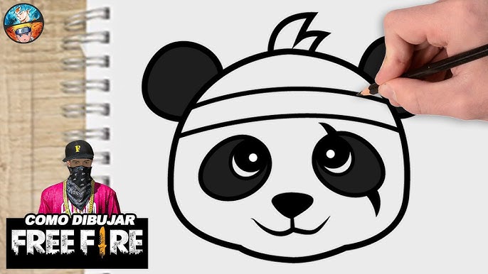 How to draw free fire panda step by step - YouTube