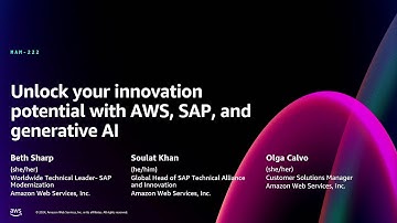 AWS re:Invent 2024 - Unlock your innovation potential with AWS, SAP, and generative AI (MAM222)