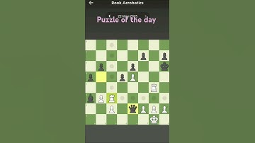 Rook Acrobatics Daily puzzle series solution on chess #dailypuzzle #rook #logicpuzzle #puzzlemaster