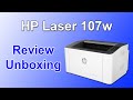 فتح صندوق و مراجعة طابعة HP Laser 107w