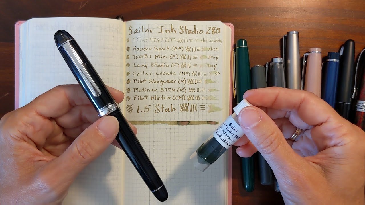 Sailor Ink Studio 280 and Fountain Pens - YouTube