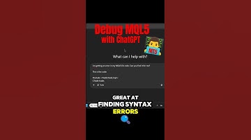 Debug MQL5 tradingbots with ChatGPT #trading #forex  #algotrading