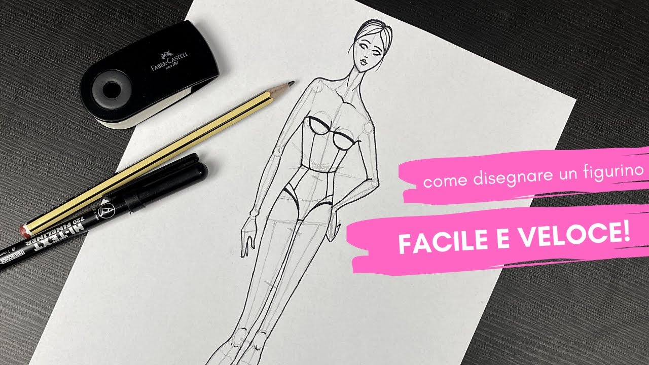 Come Disegnare Un Figurino Di Moda Youtube