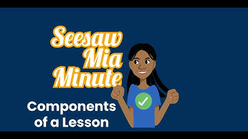 Seesaw Mia Minute: Components of a Lesson
