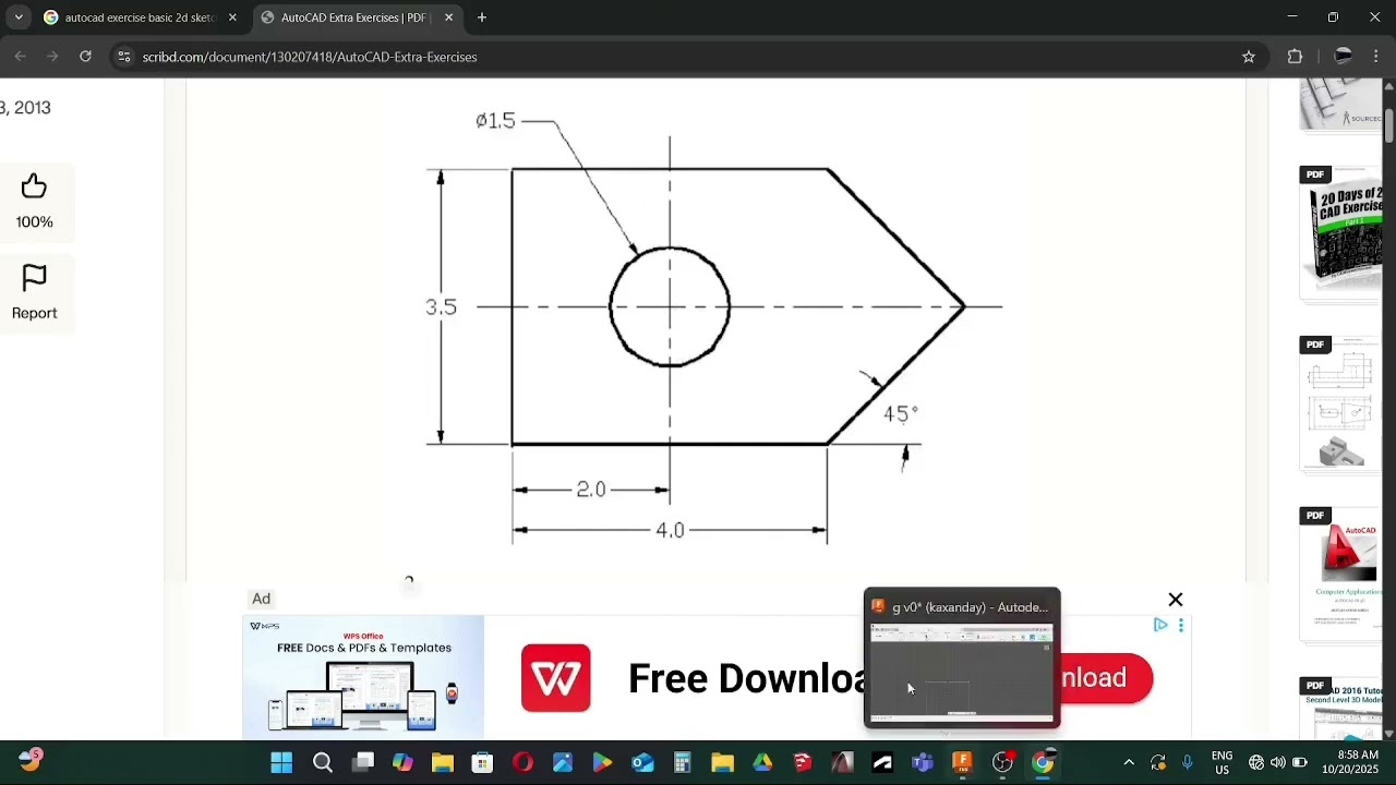Cashirka 4aad : create schetch '@'3D-PRINTING-JOBS 