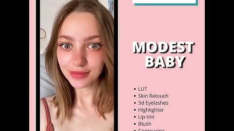 Instagram Filter "MODEST BABY" with Eyelashes and MakeUp | Spark AR