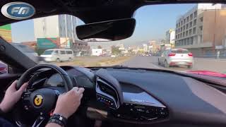 Ferrari sf90 stradale pov in city  (driving + difiting + exhaust sound)