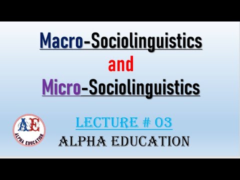 Micro Sociolinguistics and