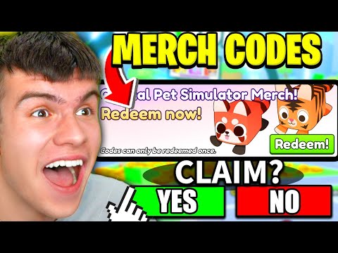 NEW* USE THESE MERCH CODES NOW BEFORE PET SIMULATOR 99! ROBLOX PET