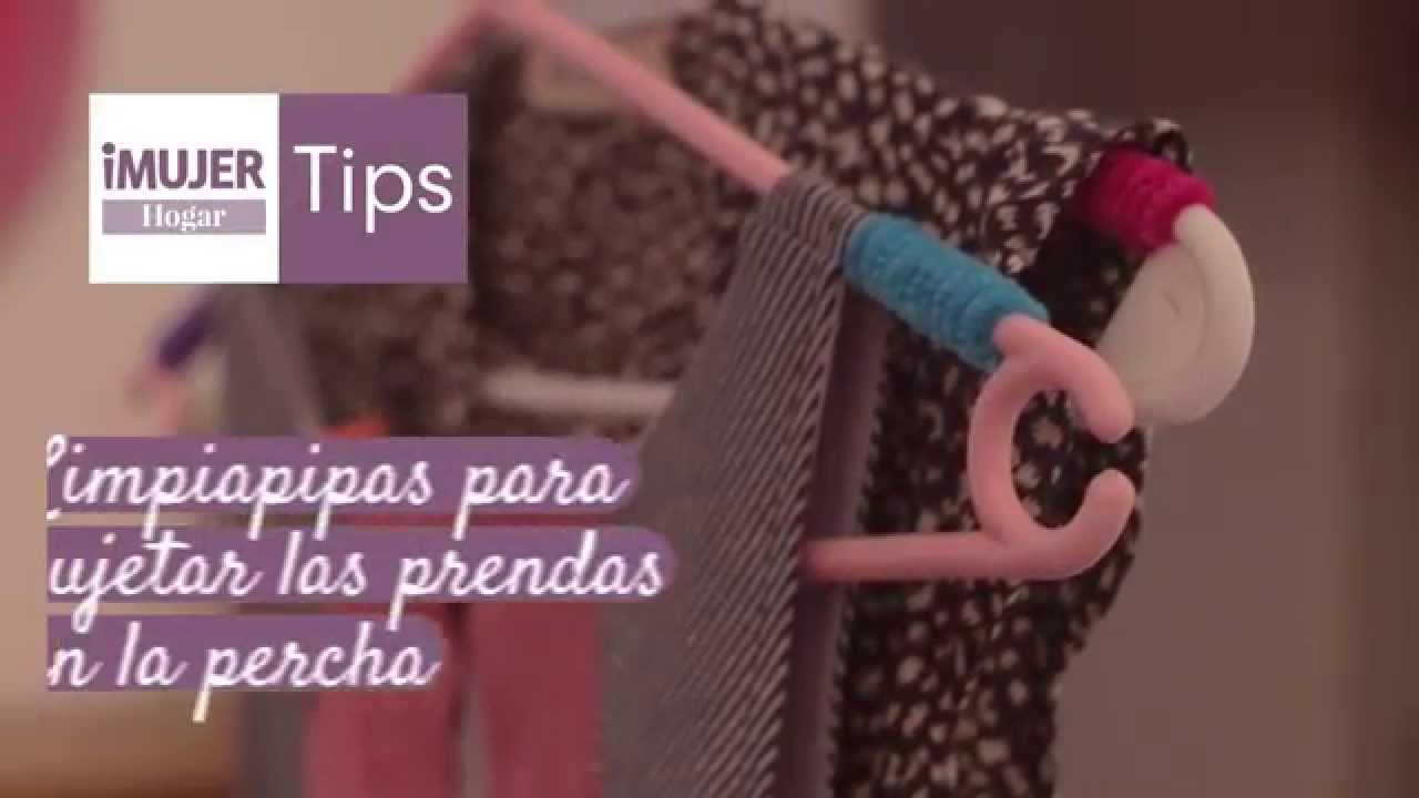 Tips hogar | Limpiapipas para sujetar las prendas en la percha | @iMujerHogar manualidades raudales