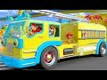 Wheels on the Fire Truck go Round and Round - Kids Rhymes by Little Treehouse