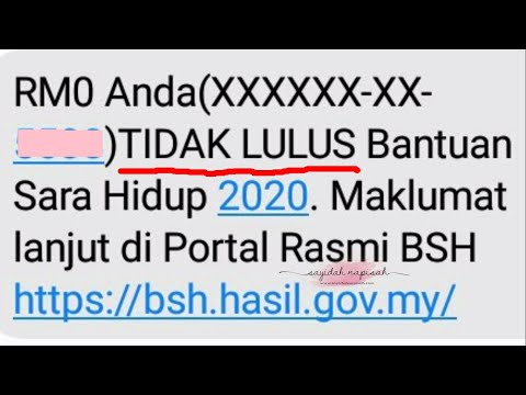 BSH Bujang Tidak Lulus - apa syarat? maksud kod 05? rayuan Ogos 2020? #BantuanSaraHidup