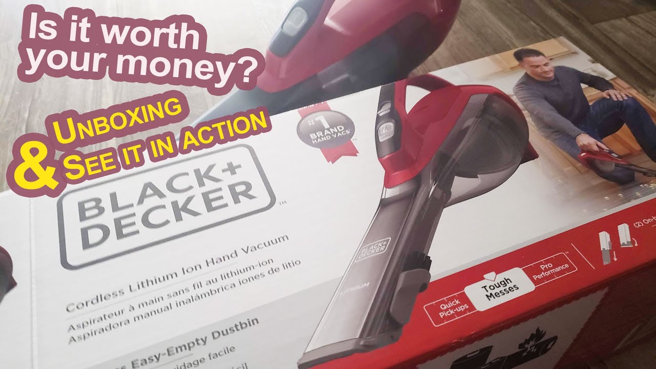 Unboxing and Testing Review of BLACK + DECKER 16 volt Lithium Cordless Dust  Buster Hand Vac 