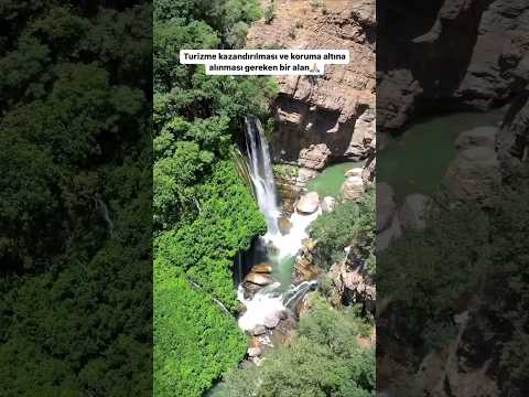Kaval şelalesi hakkari doğa harikası #nature #travel #waterfall #hakkari #doğa #manzara #drone