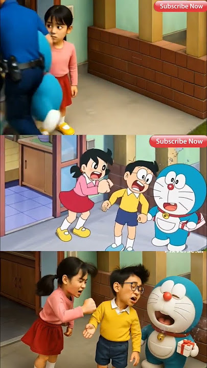 Doraemon Real Life: Nobita, Doraemon, Shizuka, Suneo, Jaian #shorts #doraemon