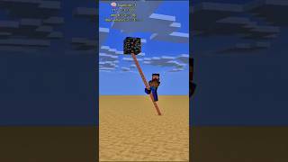 Minecraft BUT Bedrock is FLOATING 😱 Impossible Trick #shorts