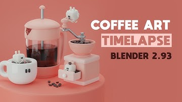 Coffee Art Timelapse - Blender 2.93