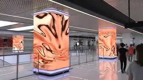 Why Square Column LED Screen Display used for airport signage