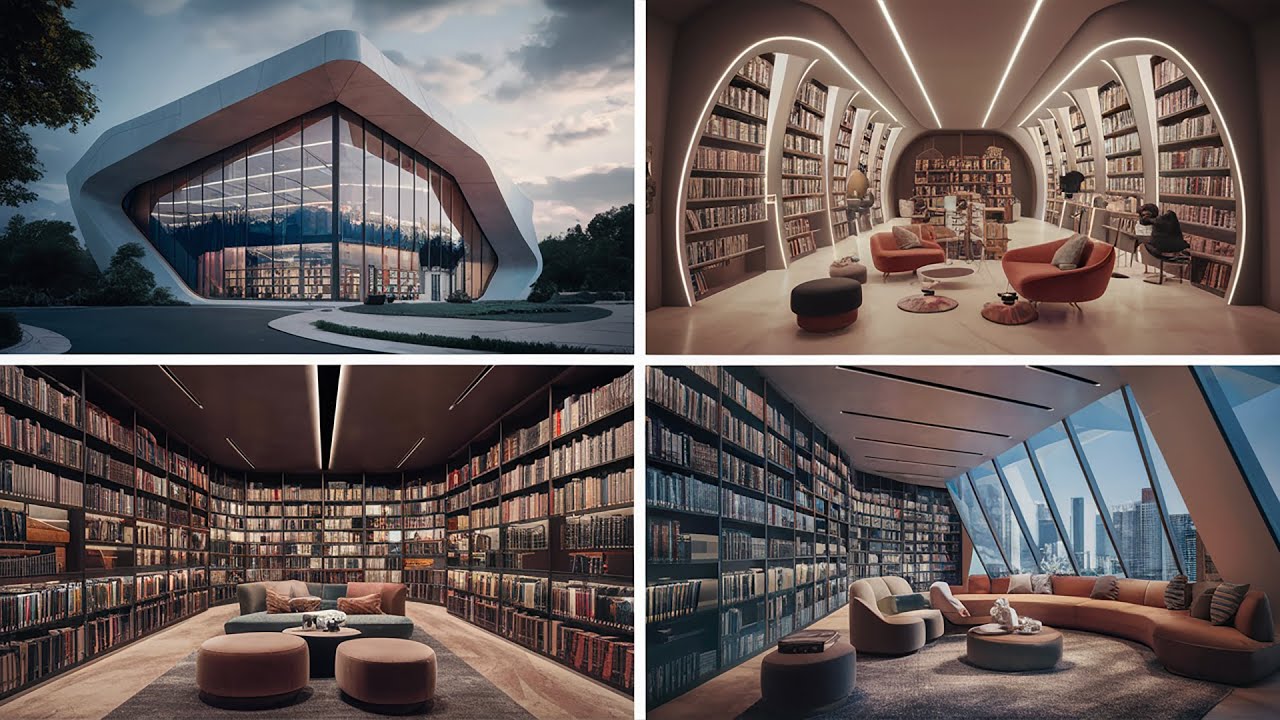 The Art of Modern Library Design: AI and Its Beautiful Book Spaces 📚 ...