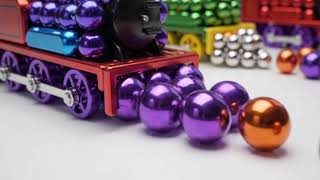 Amazing Magnetic Balls Train Build | Satisfying ASMR Magnet Construction