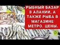 Цены на рыбу в Турции. Рыбный базар в Алании, а также цены на рыбу в магазине метро.
