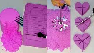 Very Satisfying And Relaxing Purple Kinetic Sand ASMR