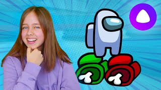 Она нашла ВСЕХ предателей! 😦 Играем в Амонг ас с Яндекс Алисой