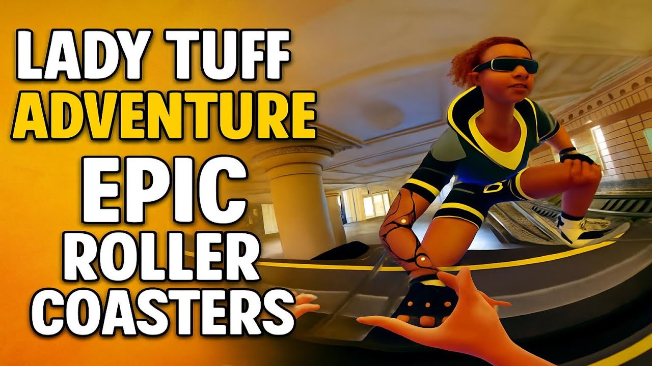 Video miniature for Lady Tuff Adventure | Epic Roller Coasters | 360° VR, Gameplay, Uden Kommentarer, 8K"