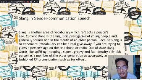 SOCIOLINGUISTICS - GENDER AND AGE