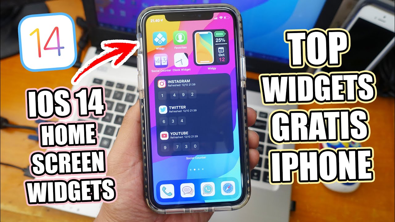 Top Widgets Gratis untuk iPhone - iOS 14 Home Screen Widgets - YouTube