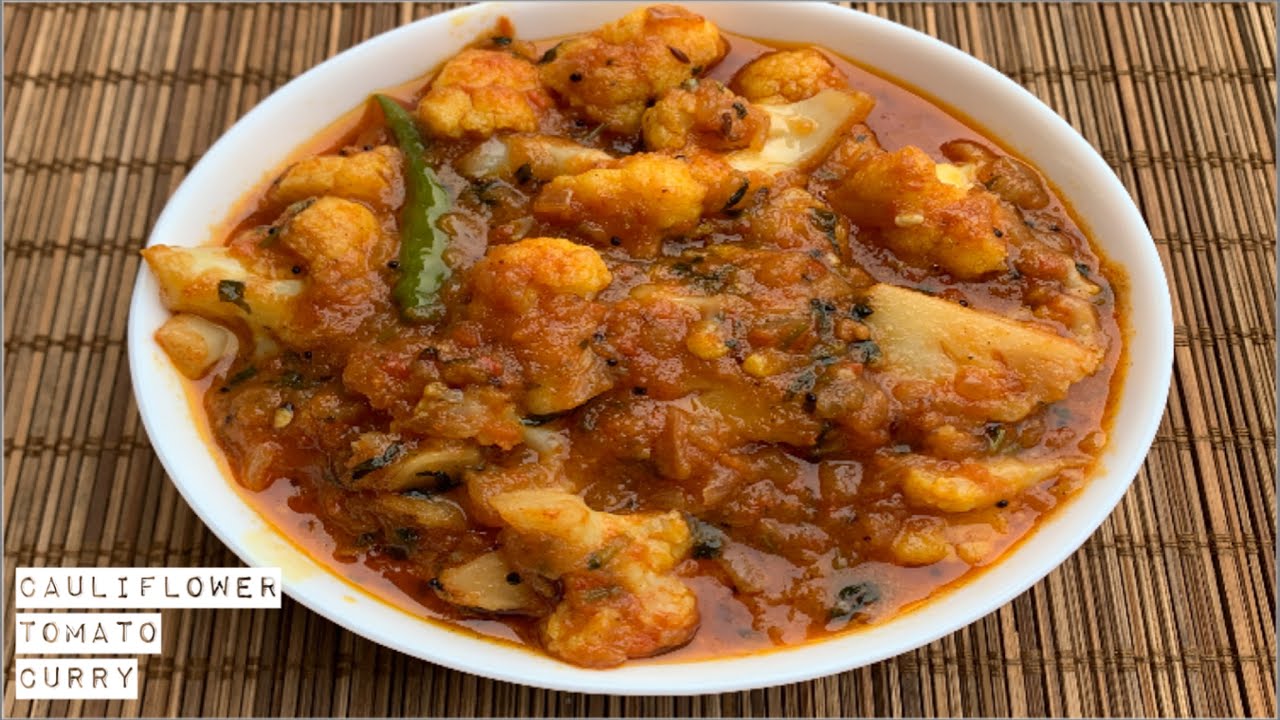 Cauliflower Tomato Curry Recipe | Very Simple Side Dish Recipe - YouTube