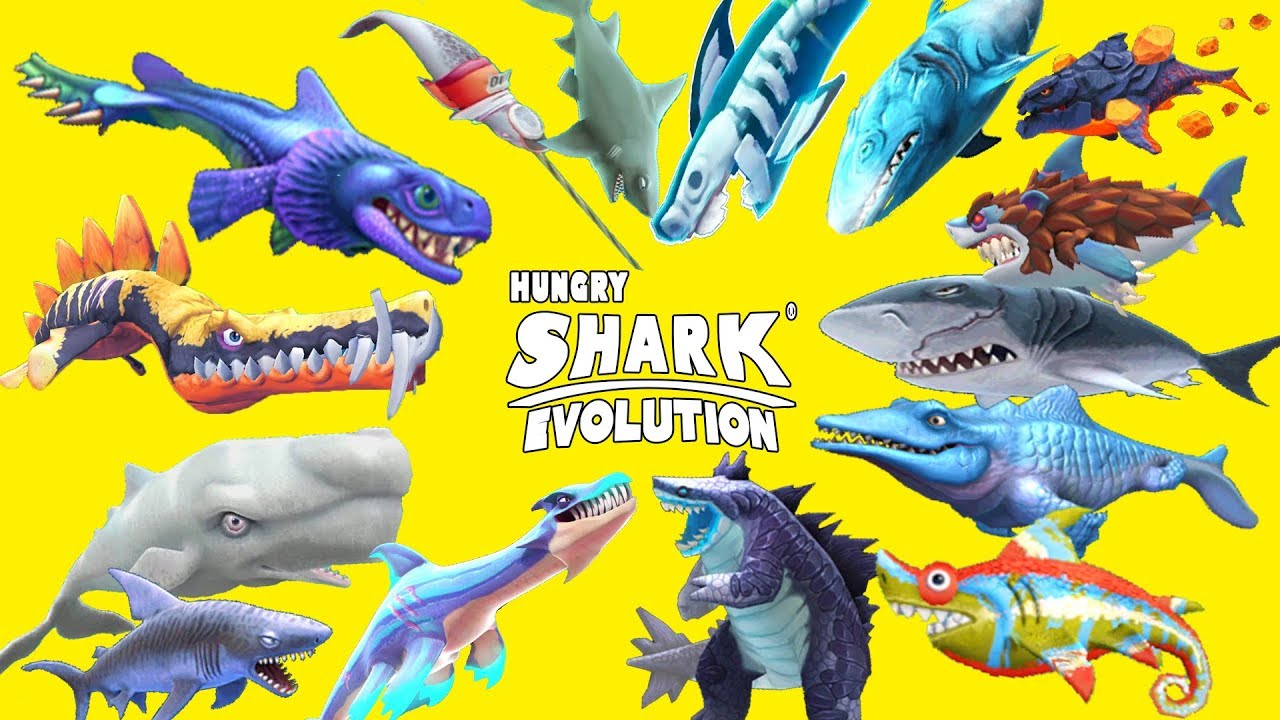 Hungry Shark Evolution - ALL SHARKS UNLOCKED & MAXED - Android Gameplay ...