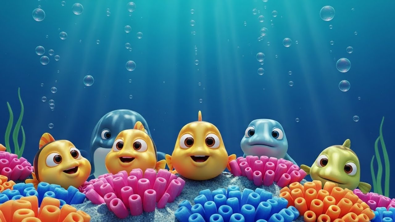 Five Little Fishies Splash Song | Fun Counting Song for Toddlers to ...
