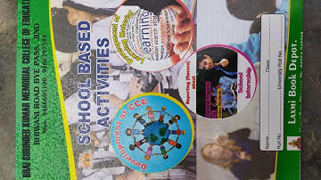 School Based Activities/ Internship File || BEd ||