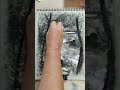 Drawing water charcoal csillog vz sznrajz