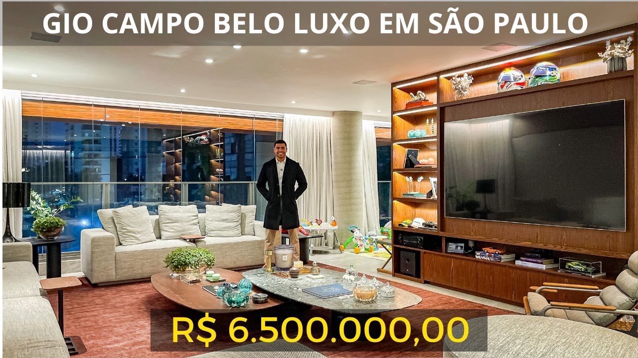 Tour no apartamento de R$6.500.000 no Campo Belo | Luxo, design e sofisticação em São Paulo