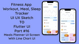 #16 Fitness Workout App UI in Flutter | Meals Planner & Line Chart UI | UI/UX Design
