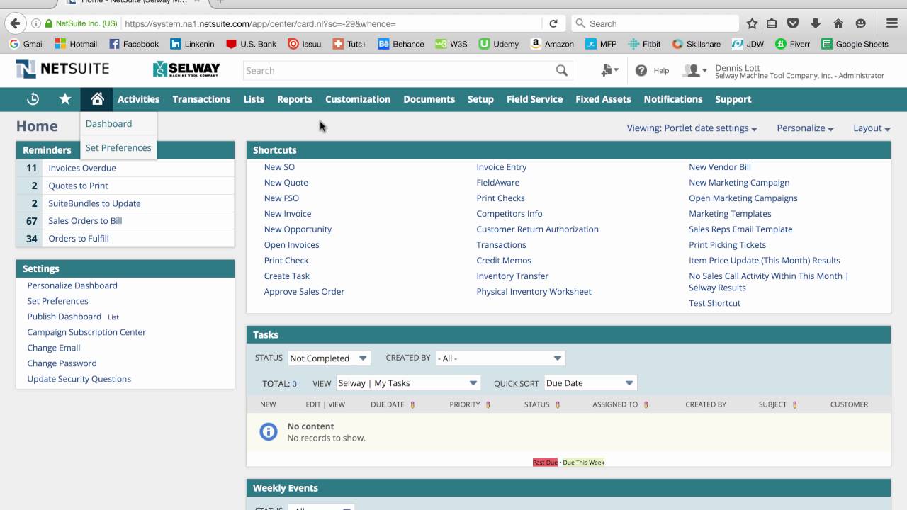 Adding and Removing Portlets | NetSuite - YouTube