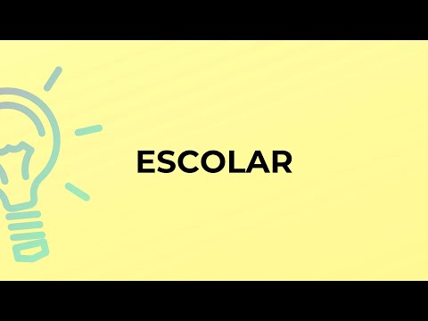 فيديو: ماذا يعني escolar؟