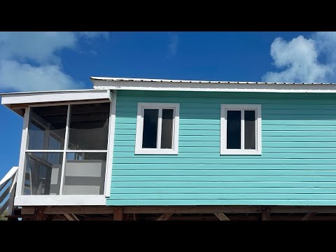 Prefab houses in secret beach Belize