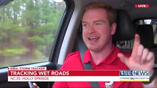 Heavy rain moving into Wake County at lunchtime