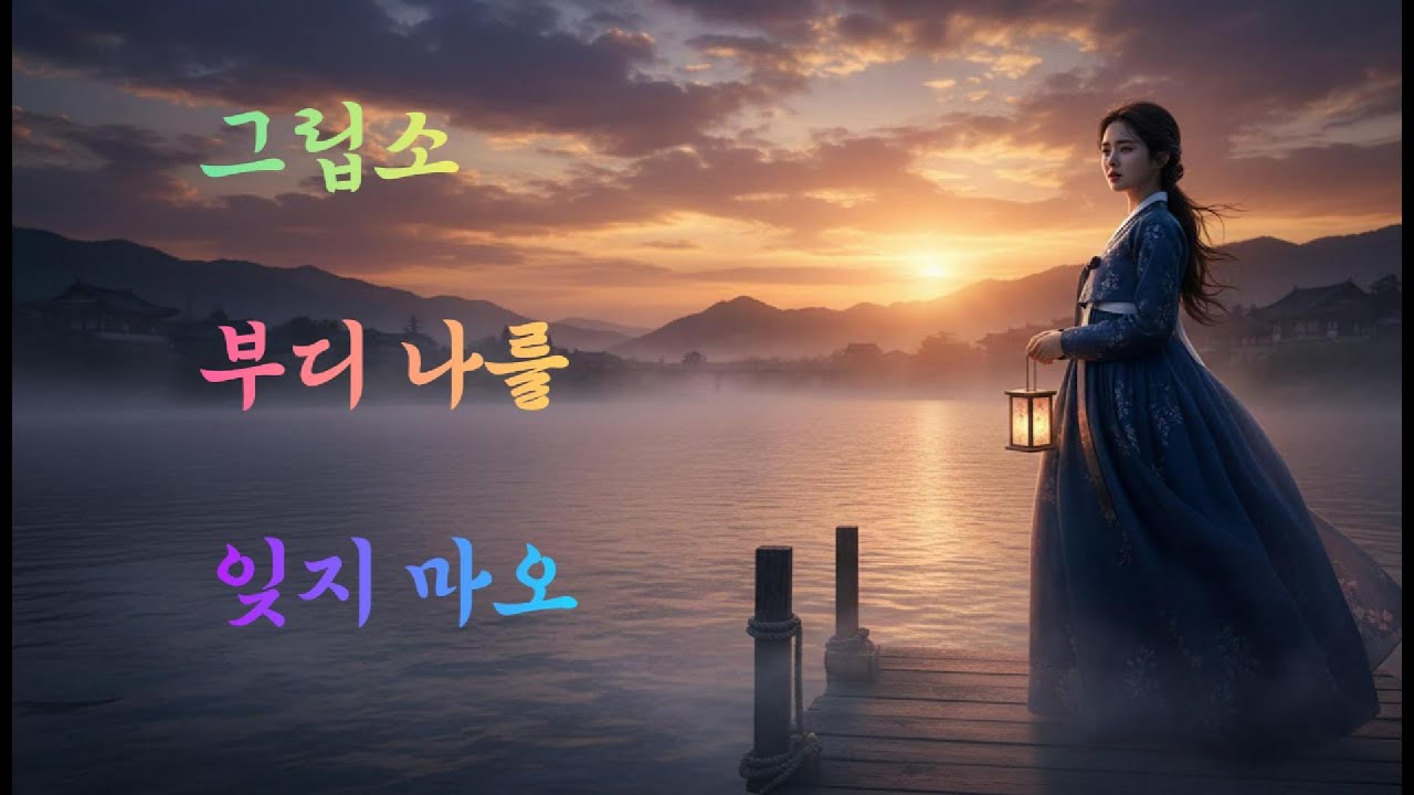 그립소 부디 나를 잊지 마오 /강물에 새긴 약속