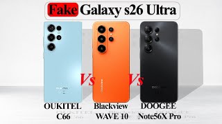 Fake Galaxy S26 Ultra OUKITEL C66 vs Blackview WAVE 10 vs DOOGEE Note56X Pro | Full Comparison