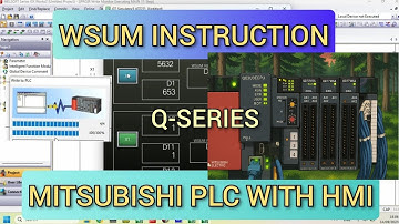 GX Works2 : WSUM Instruction Mitsubishi PLC Tutorial With HMI GT Designer3 GOT2000 Simulation