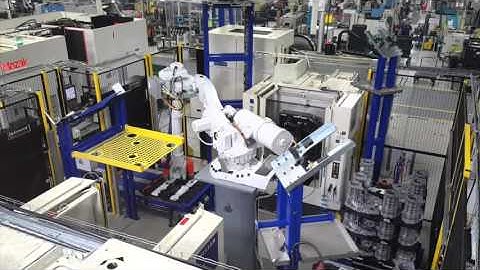 Machine Tending - (2) Robots Tending CNC Machine Centers