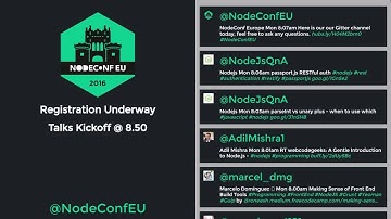 Nodeconf EU Day 1 Livestream