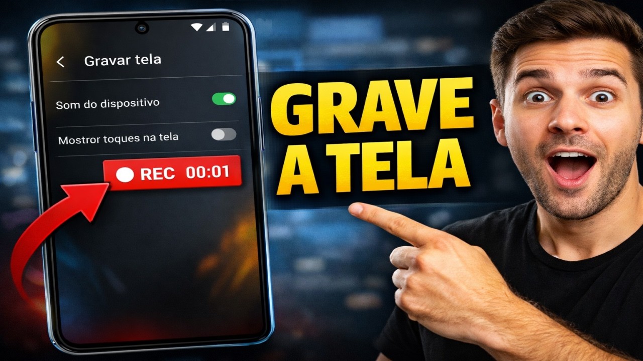 Como gravar a tela do celular Android (PASSO A PASSO) - YouTube