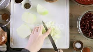 Time-lapse. Step by step. Cooking homemade turkey chili for dinner | Stock Footage - Envato elem...