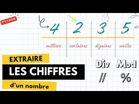 Extraire les chiffres d’un nombre avec DIV et MOD en Python