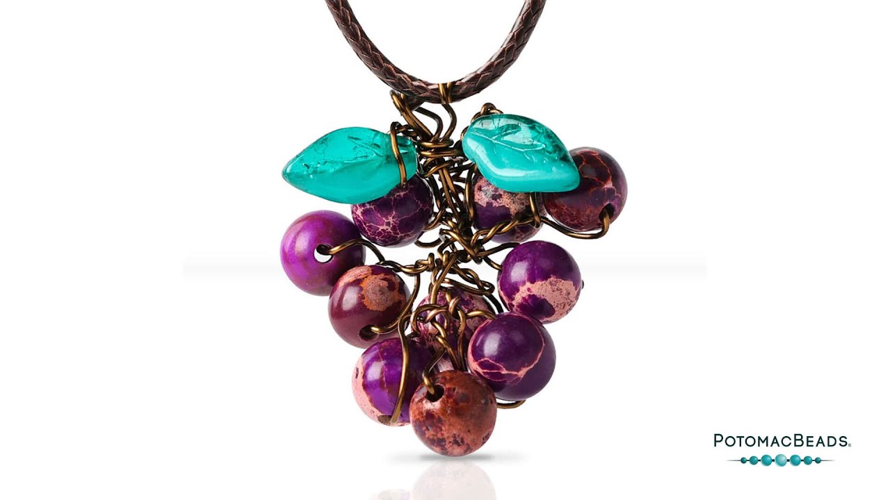 Grape Cluster Wine Bottle Charm and Pendant DIY Jewelry Making